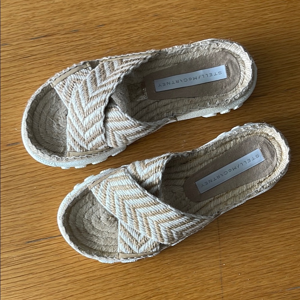 Stella McCartney Cream Espadrilles with Woven Design
